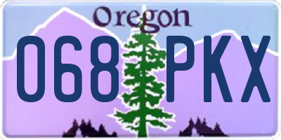 OR license plate 068PKX