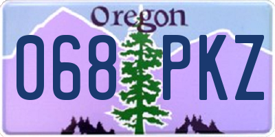 OR license plate 068PKZ