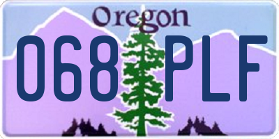 OR license plate 068PLF