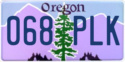 OR license plate 068PLK
