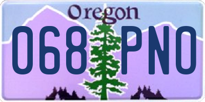OR license plate 068PNO