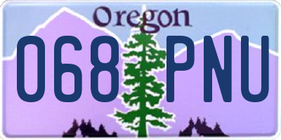 OR license plate 068PNU