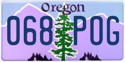OR license plate 068POG