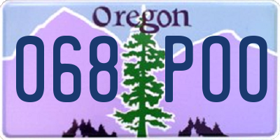 OR license plate 068POO