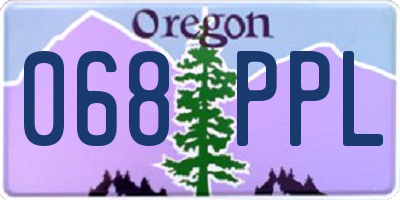 OR license plate 068PPL