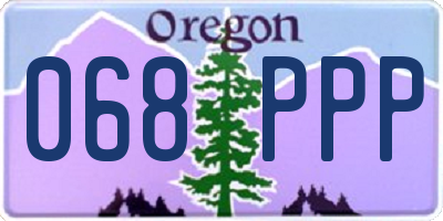 OR license plate 068PPP