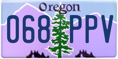 OR license plate 068PPV