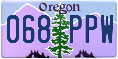 OR license plate 068PPW