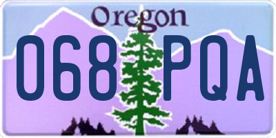 OR license plate 068PQA