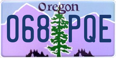 OR license plate 068PQE