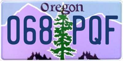 OR license plate 068PQF