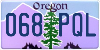 OR license plate 068PQL