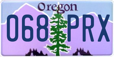OR license plate 068PRX