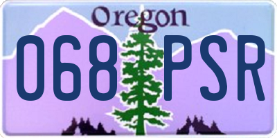 OR license plate 068PSR