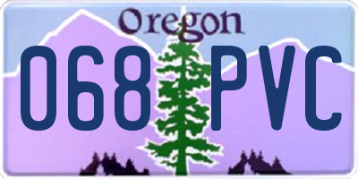 OR license plate 068PVC