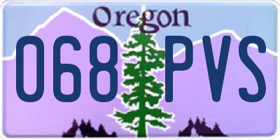 OR license plate 068PVS