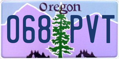 OR license plate 068PVT