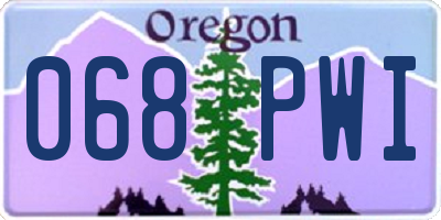 OR license plate 068PWI
