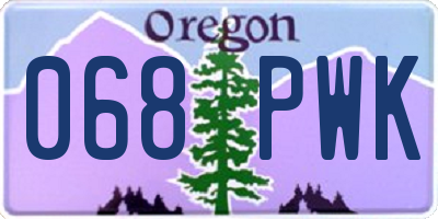 OR license plate 068PWK