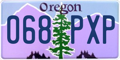 OR license plate 068PXP