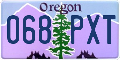OR license plate 068PXT