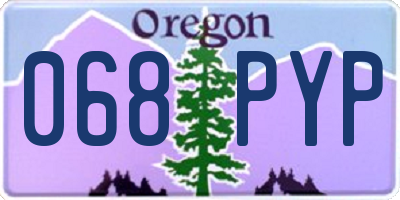OR license plate 068PYP