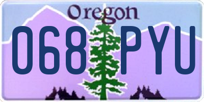 OR license plate 068PYU