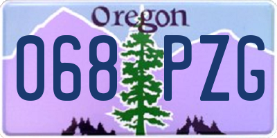 OR license plate 068PZG