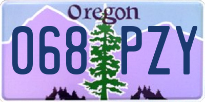 OR license plate 068PZY