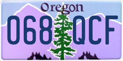 OR license plate 068QCF