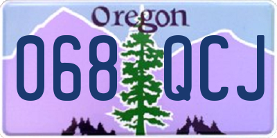 OR license plate 068QCJ