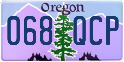 OR license plate 068QCP