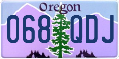 OR license plate 068QDJ