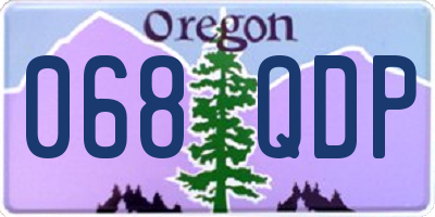 OR license plate 068QDP