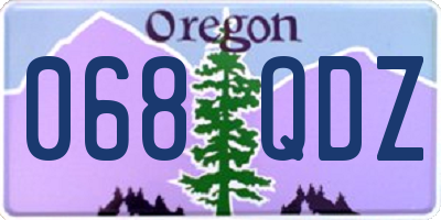 OR license plate 068QDZ