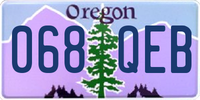 OR license plate 068QEB