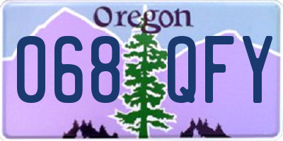 OR license plate 068QFY