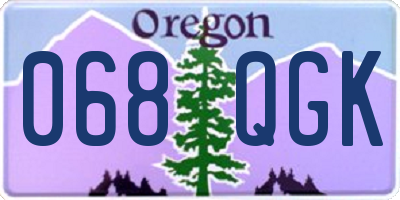 OR license plate 068QGK