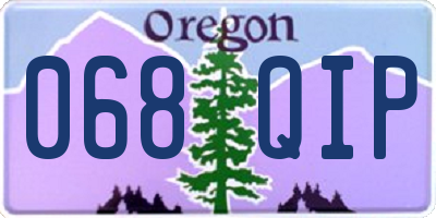 OR license plate 068QIP