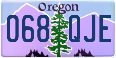 OR license plate 068QJE