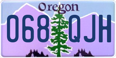 OR license plate 068QJH