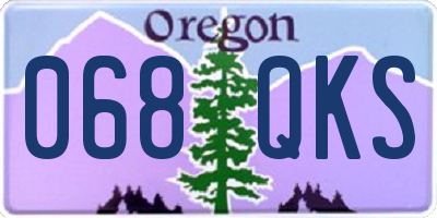 OR license plate 068QKS