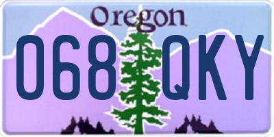OR license plate 068QKY