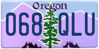 OR license plate 068QLU