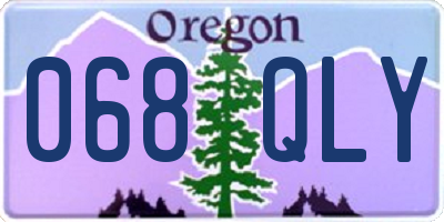 OR license plate 068QLY
