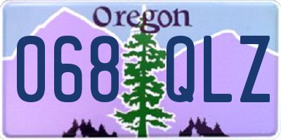 OR license plate 068QLZ
