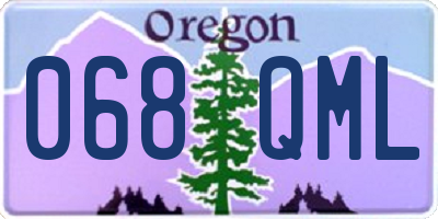 OR license plate 068QML