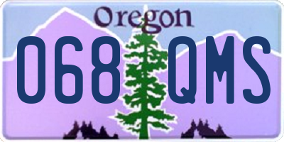 OR license plate 068QMS