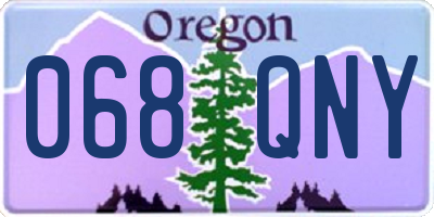OR license plate 068QNY