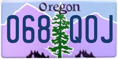 OR license plate 068QOJ
